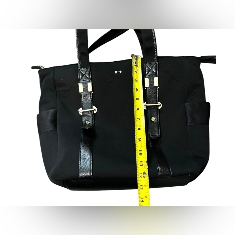 Gianni Bini Black Tote Bag – Gold Toned Hardware – Stylish Shoulder Bag Purse - Picture 8 of 12